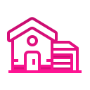 Cartoon icon of home