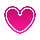 Cartoon icon of love heart